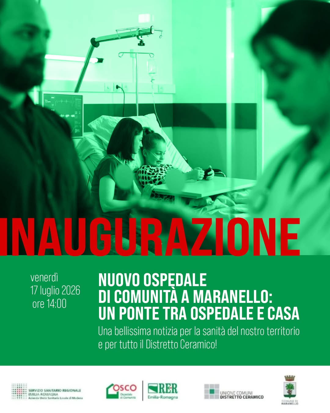 A Maranello apre il nuovo Ospedale di Comunità: un ponte tra l’ospedale e la casa